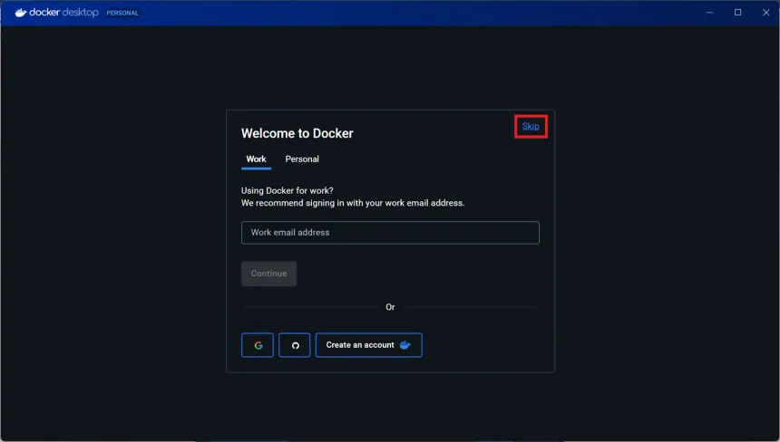 Docker Desktopの初期設定3